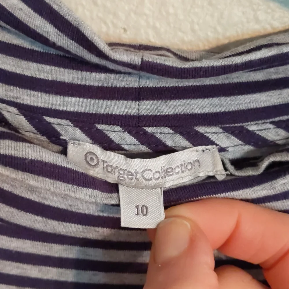 Striped sleeveless high neck swing dress Small - Picture 2 of 6